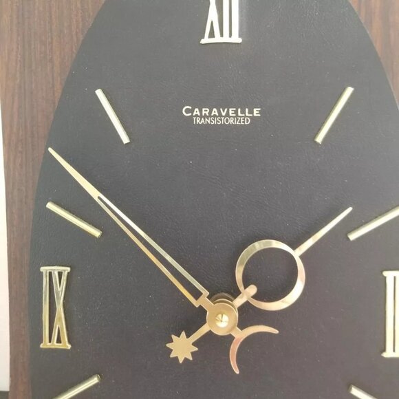 1960's Original MCM Atomic / Polygon Wall Clock - Bulova Caravelle - Picture 2 of 8